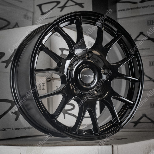Black alloy wheels fit - 18",
